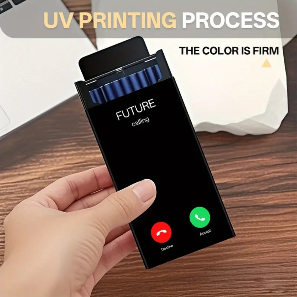 Phone Holder - Estuche metálico delgado para cigarrillos con